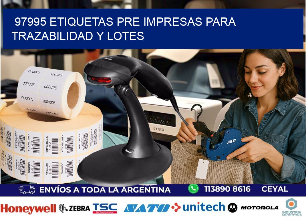 97995 etiquetas pre impresas para trazabilidad y lotes