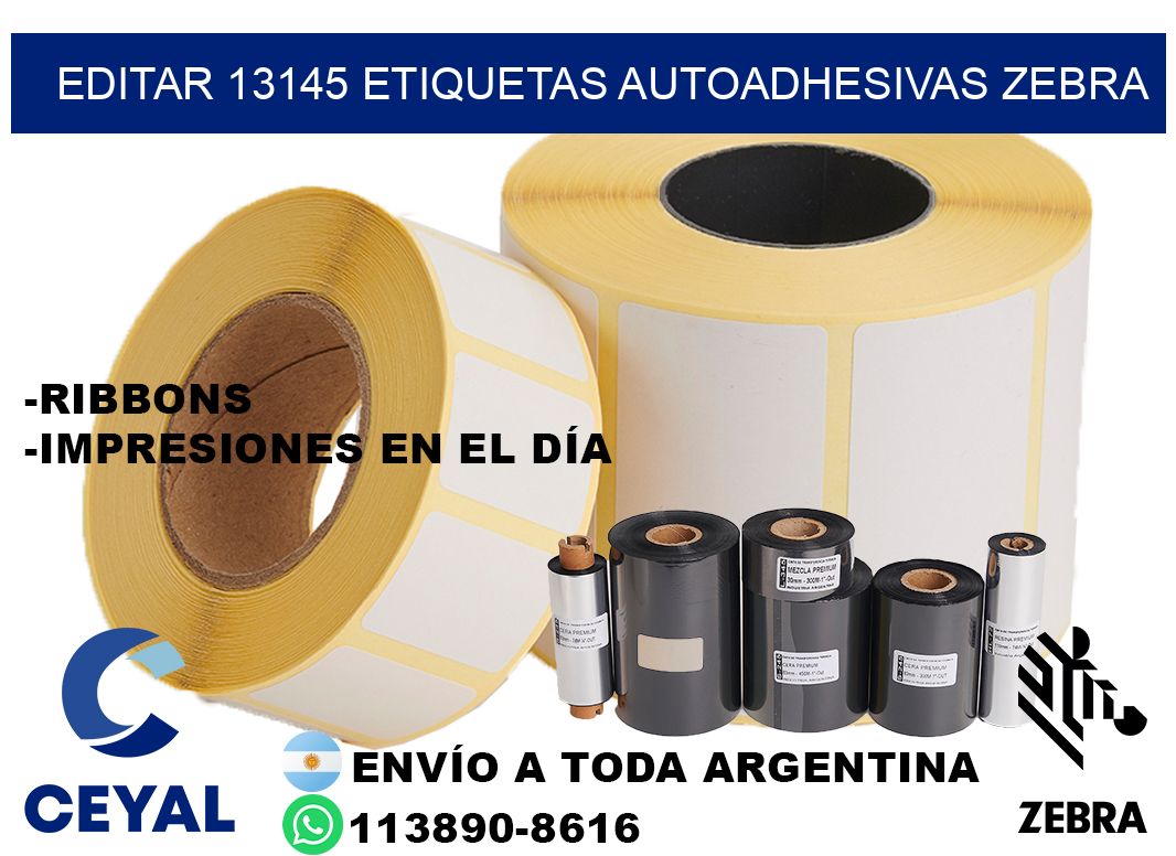 EDITAR 13145 ETIQUETAS AUTOADHESIVAS ZEBRA
