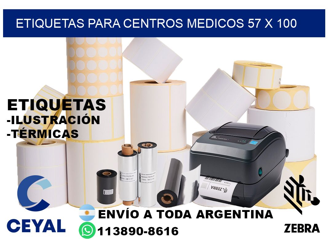ETIQUETAS PARA CENTROS MEDICOS 57 x 100