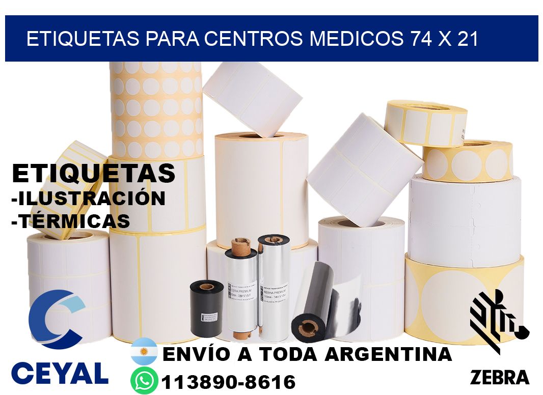 ETIQUETAS PARA CENTROS MEDICOS 74 x 21