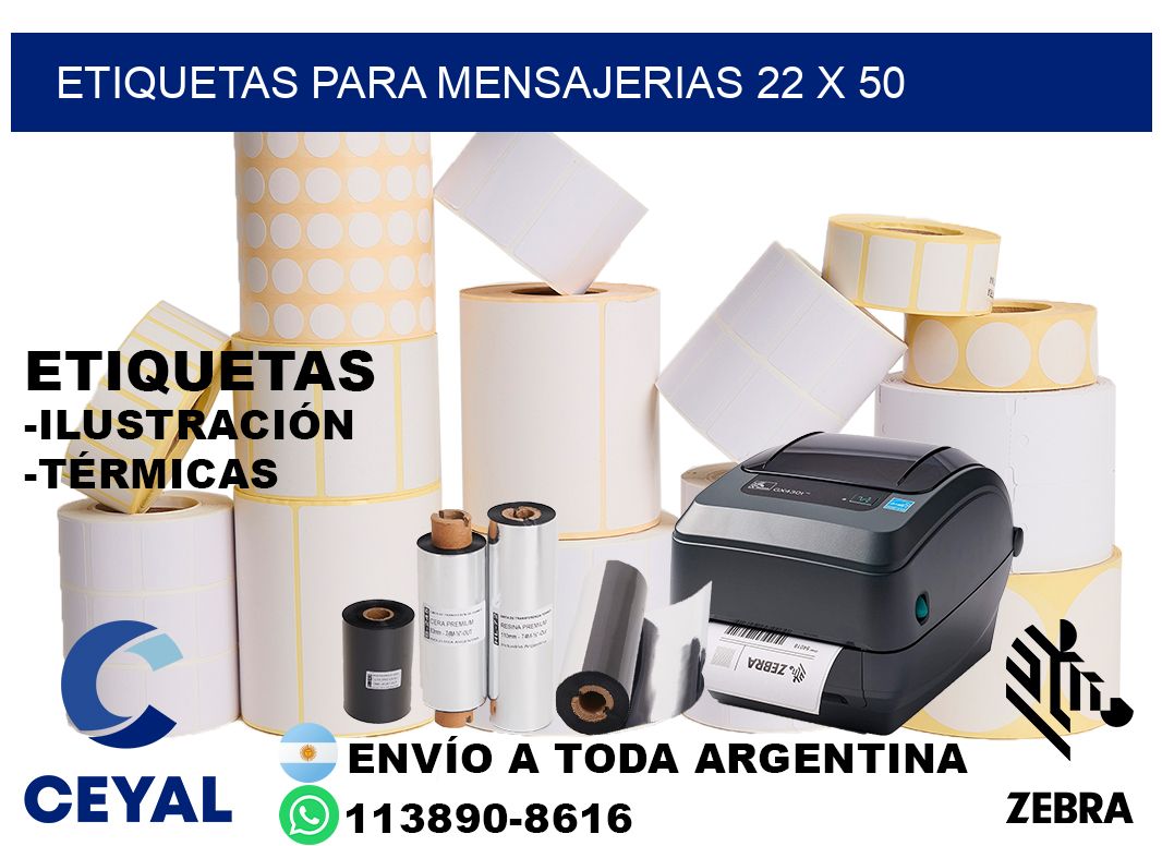 ETIQUETAS PARA MENSAJERIAS 22 x 50