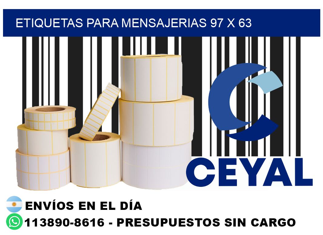 ETIQUETAS PARA MENSAJERIAS 97 x 63