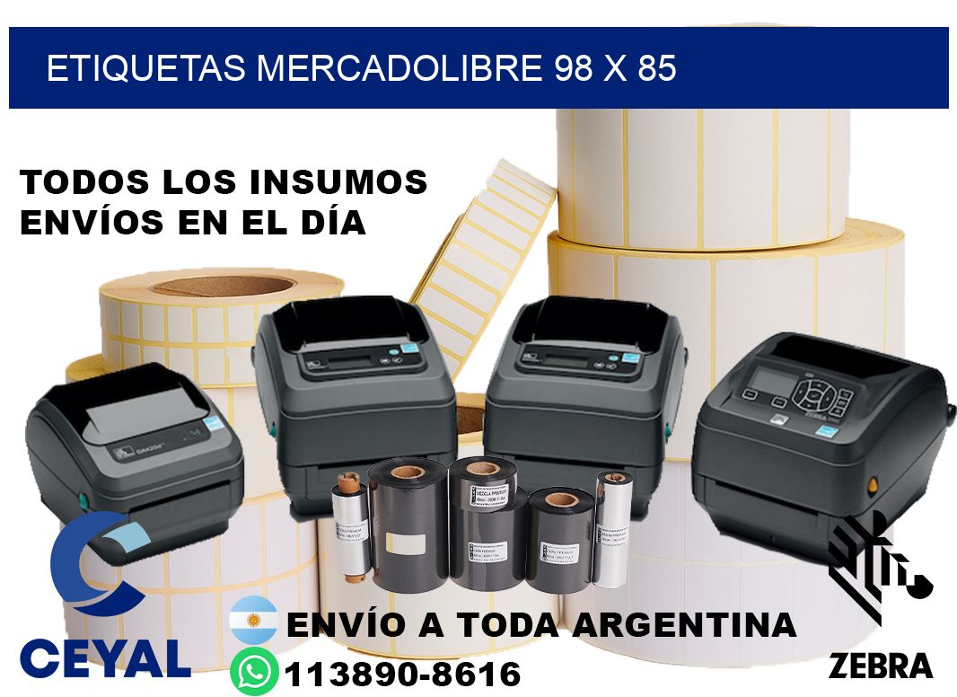 etiquetas mercadolibre 98 x 85