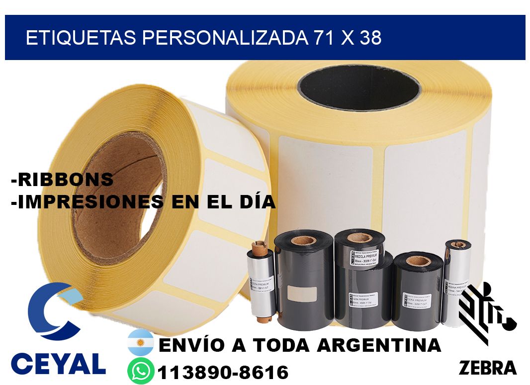 etiquetas personalizada 71 x 38