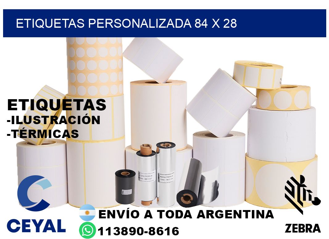 etiquetas personalizada 84 x 28