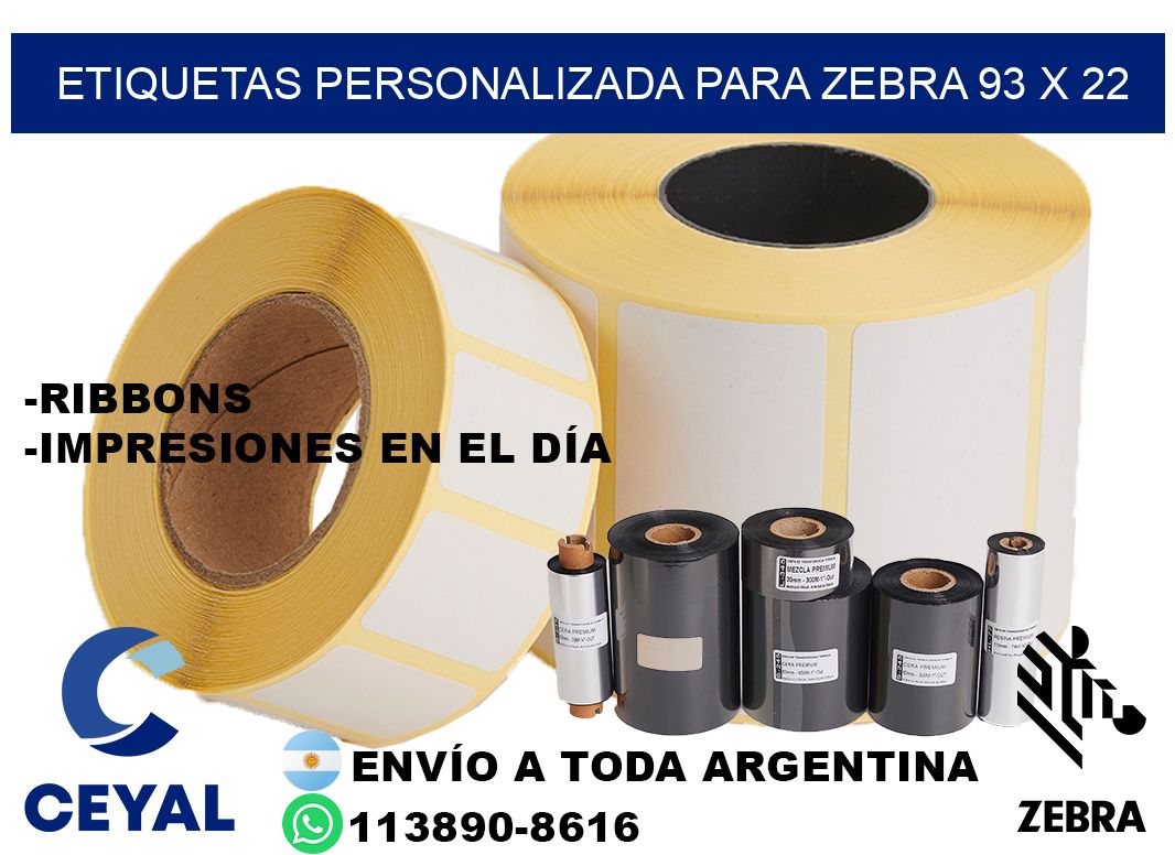 etiquetas personalizada para zebra 93 x 22