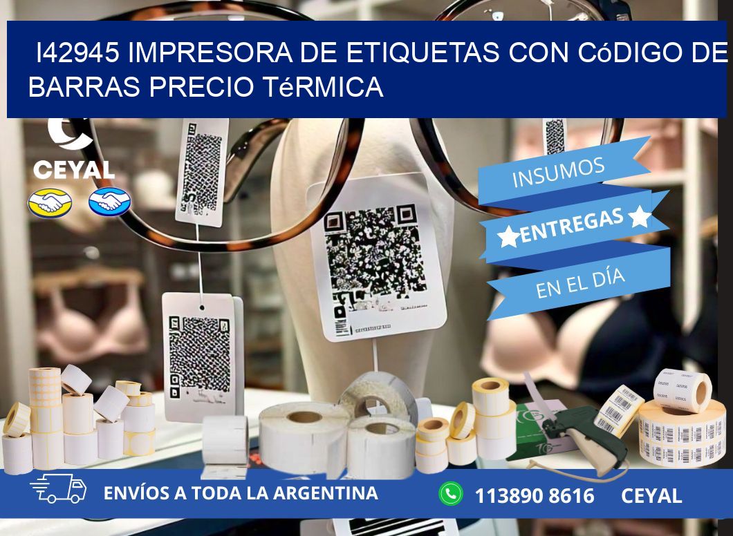 i42945 impresora de etiquetas con código de barras precio térmica