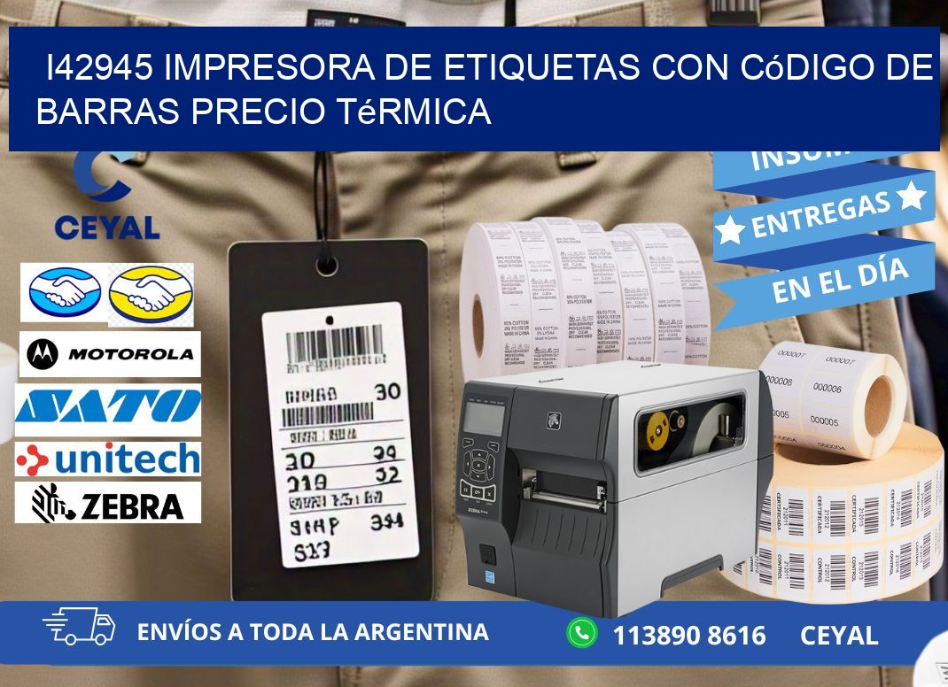 i42945 impresora de etiquetas con código de barras precio térmica