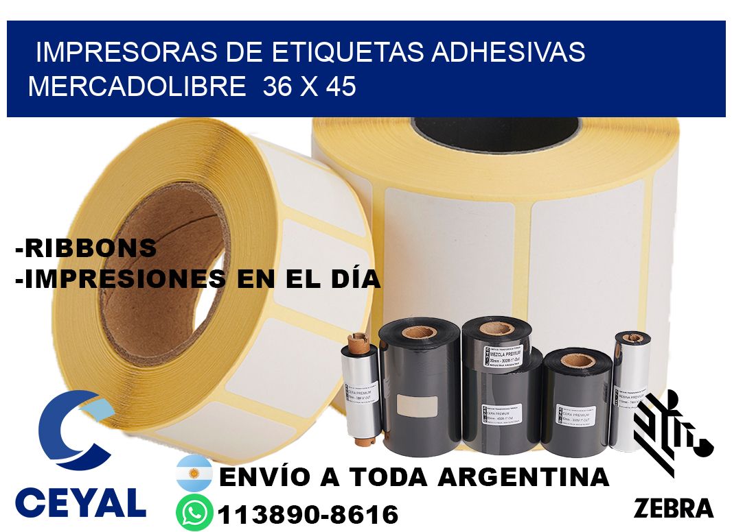 impresoras de etiquetas adhesivas mercadolibre  36 x 45