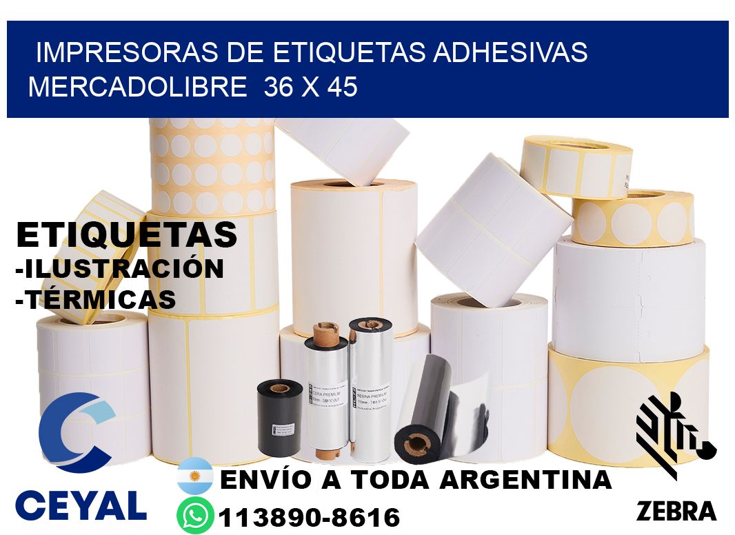 impresoras de etiquetas adhesivas mercadolibre  36 x 45