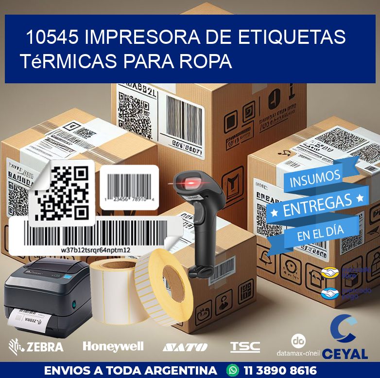 10545 impresora de etiquetas térmicas para ropa