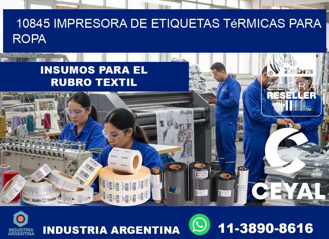 10845 impresora de etiquetas térmicas para ropa