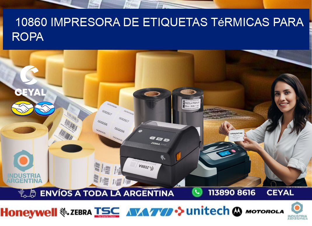 10860 impresora de etiquetas térmicas para ropa