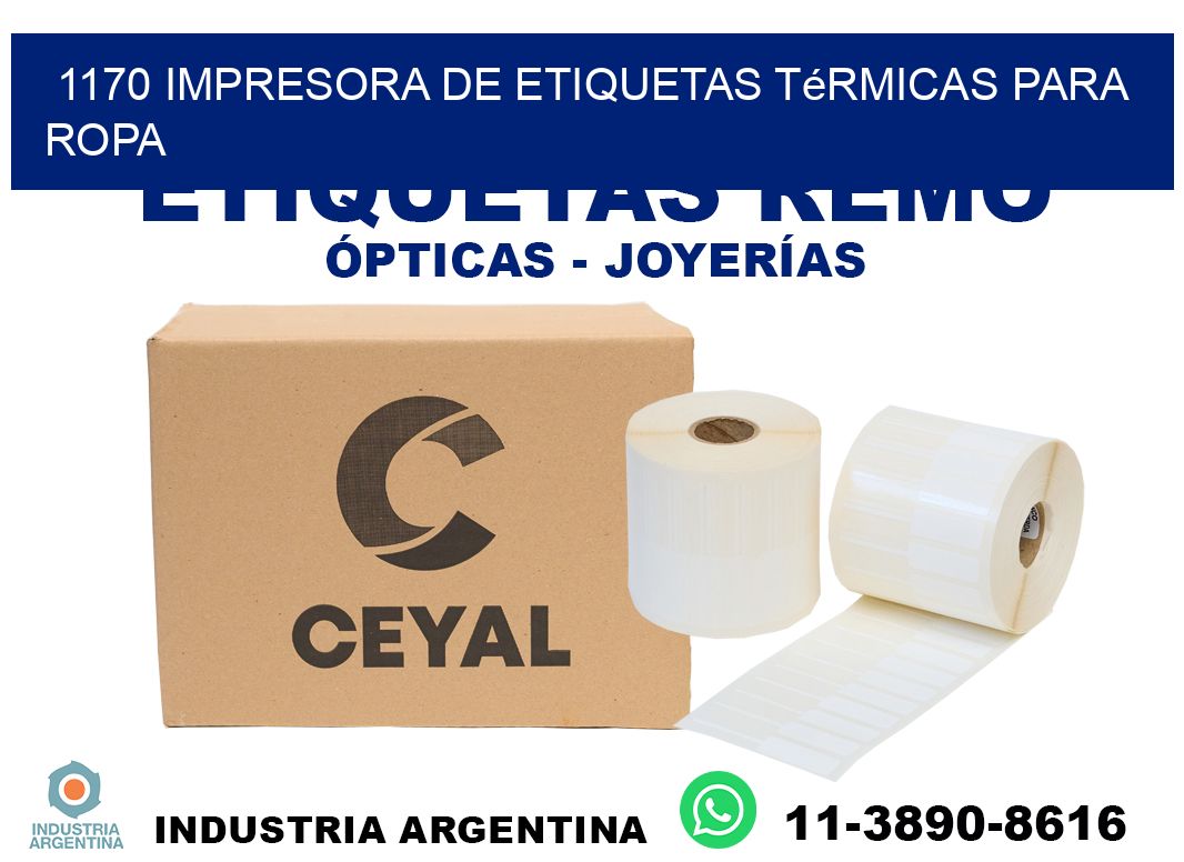 1170 impresora de etiquetas térmicas para ropa