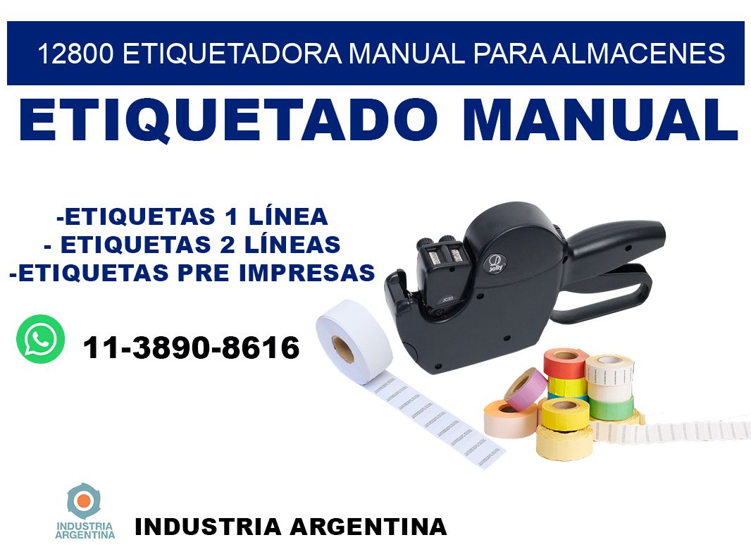 12800 etiquetadora manual para almacenes