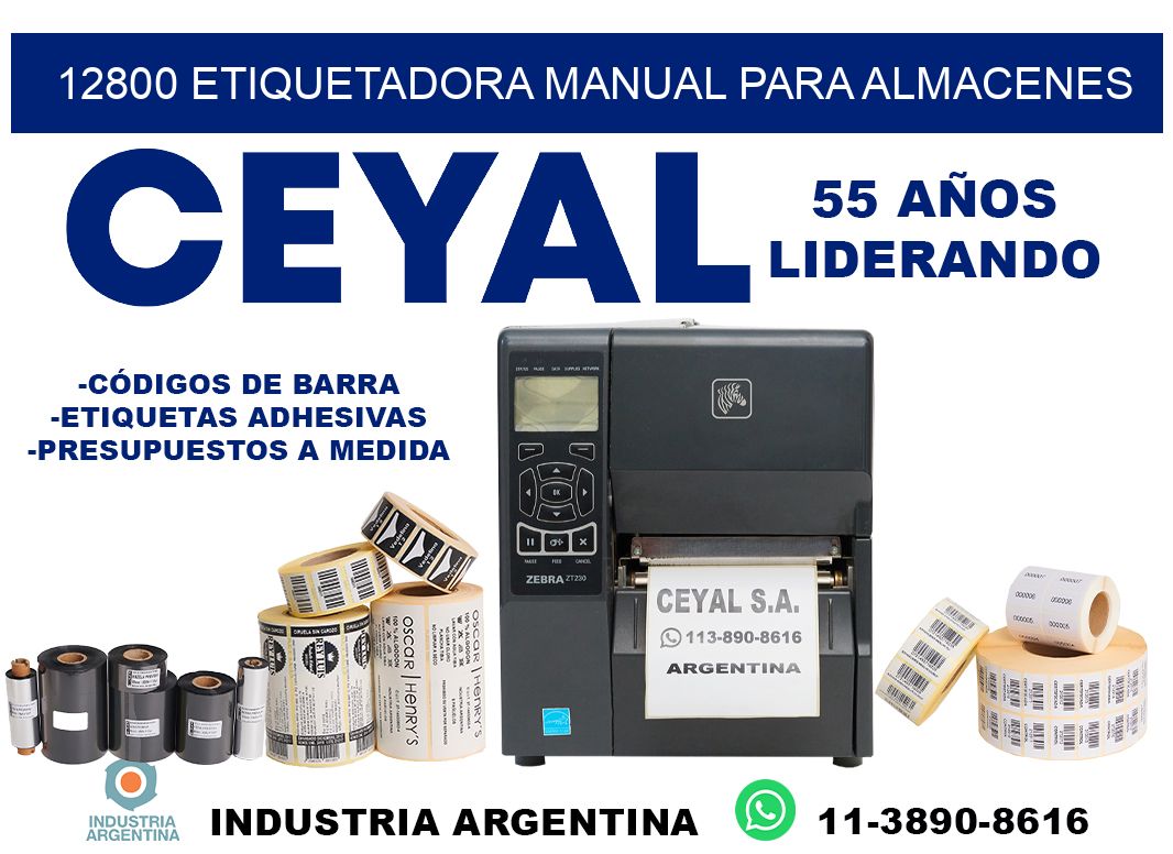 12800 etiquetadora manual para almacenes