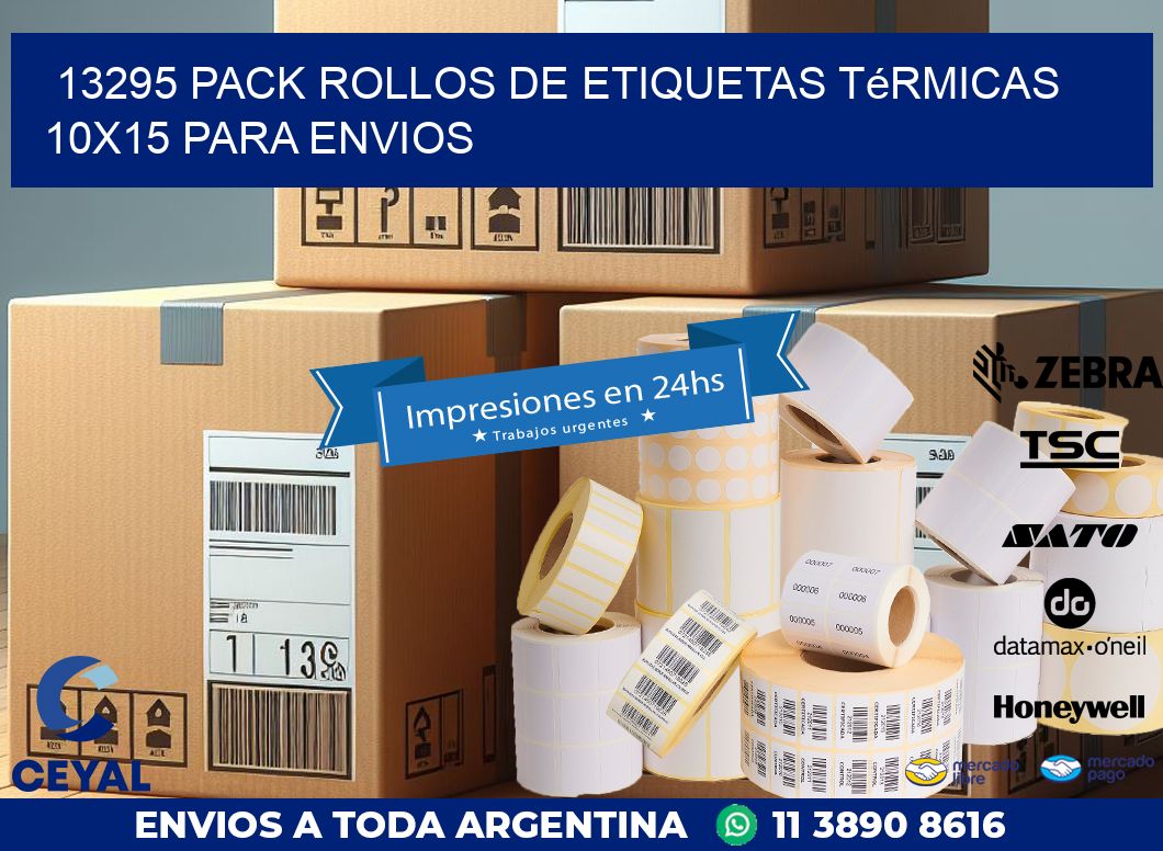 13295 pack rollos de etiquetas térmicas 10x15 para Envios
