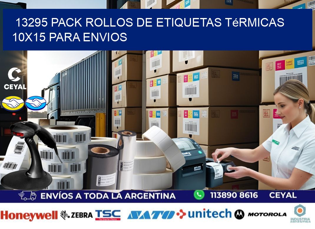 13295 pack rollos de etiquetas térmicas 10x15 para Envios
