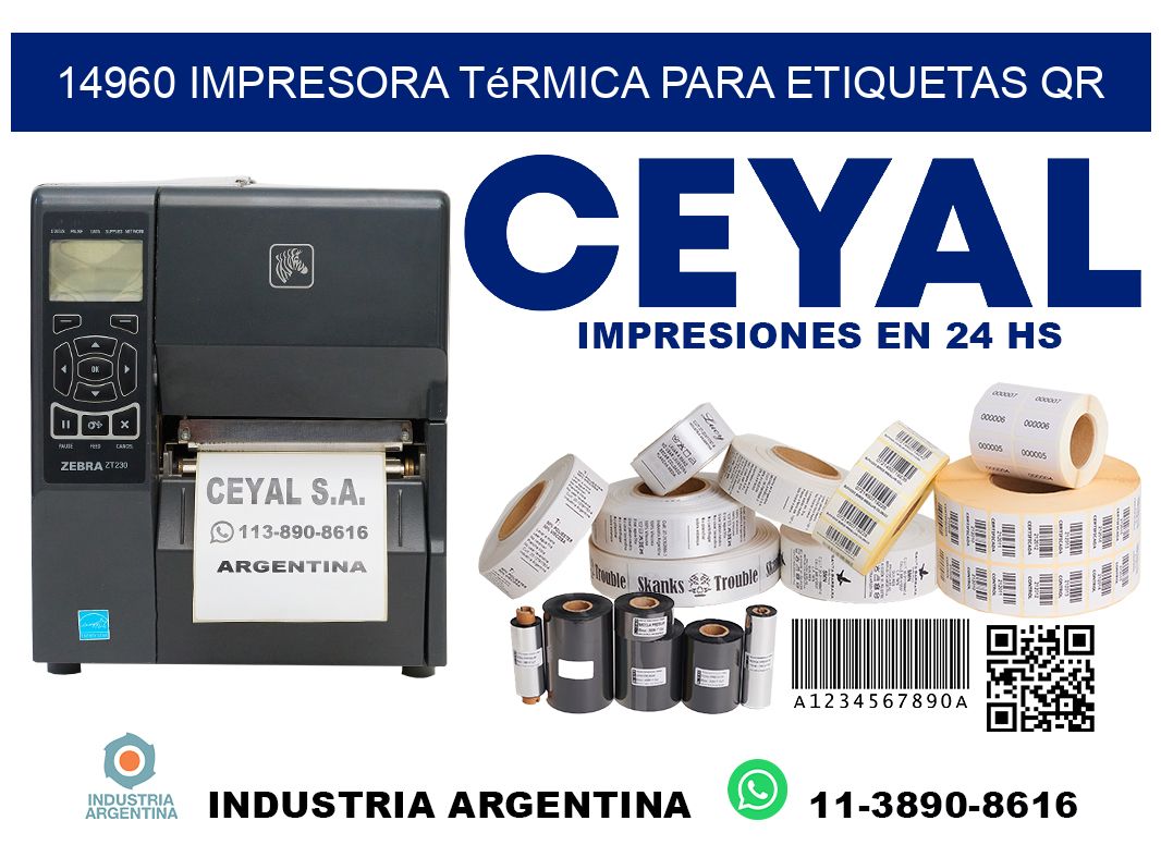 14960 impresora térmica para etiquetas QR