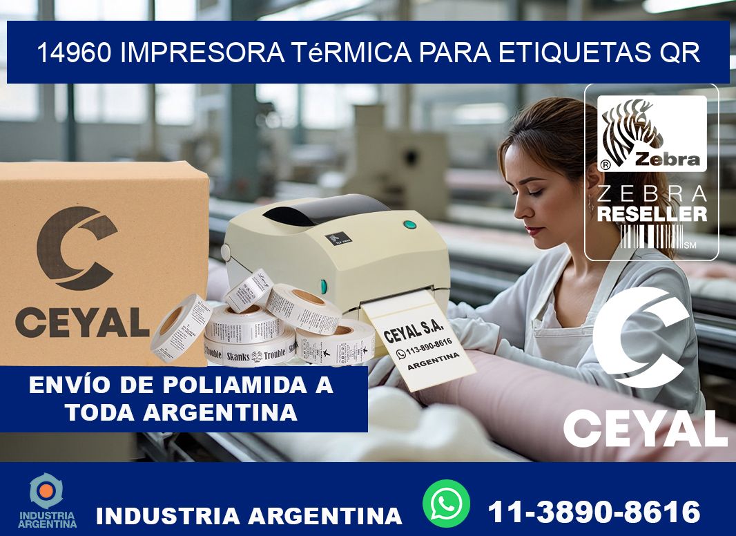 14960 impresora térmica para etiquetas QR
