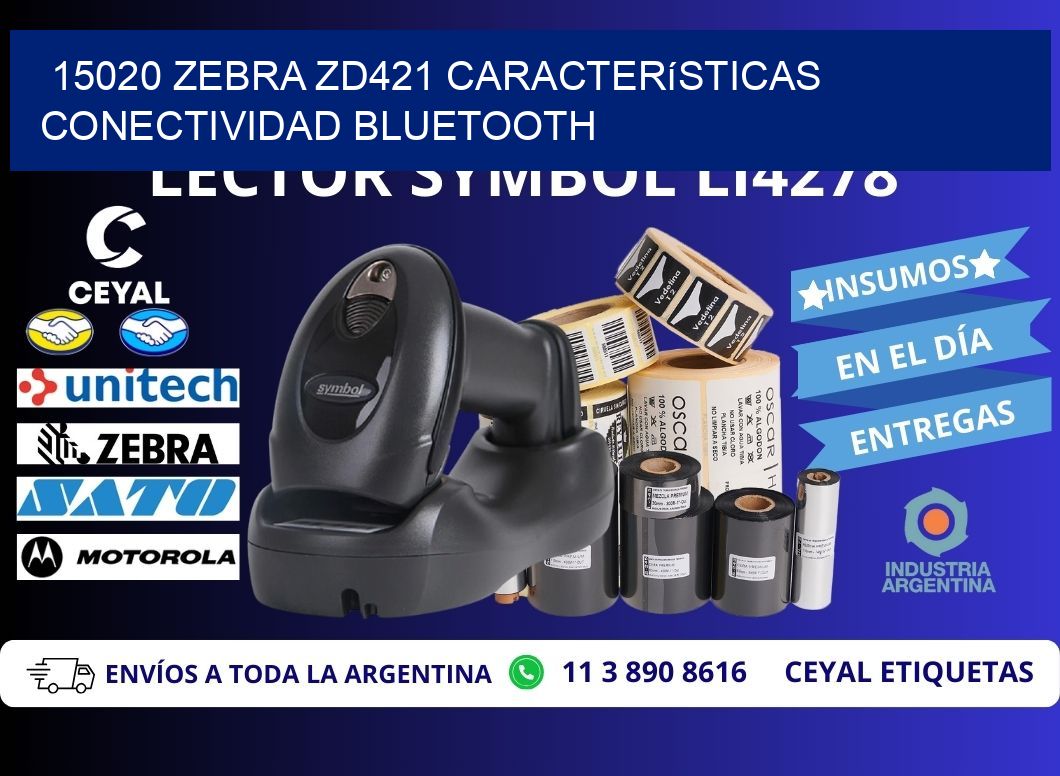 15020 Zebra ZD421 características conectividad Bluetooth