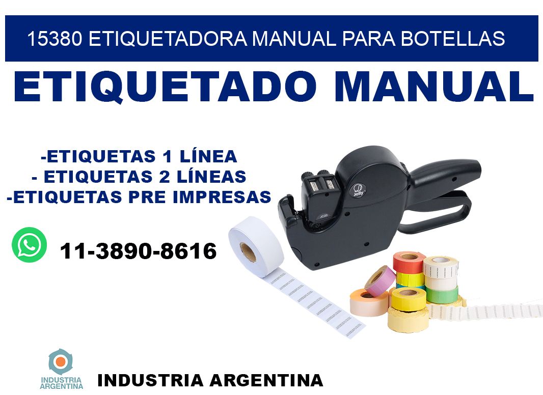 15380 etiquetadora manual para botellas