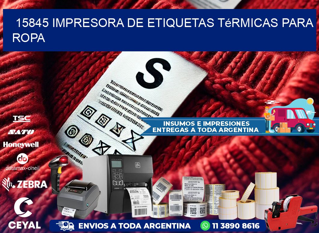 15845 impresora de etiquetas térmicas para ropa