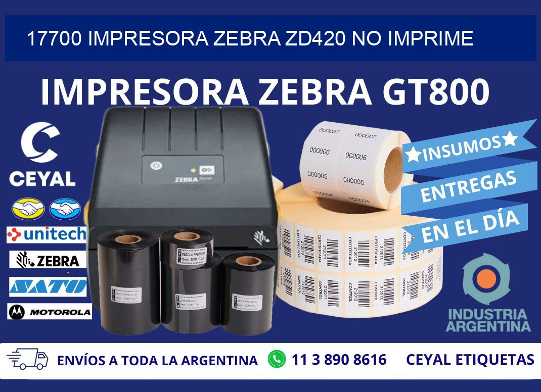 17700 Impresora Zebra ZD420 no imprime