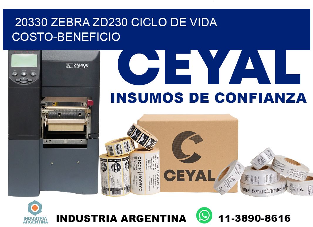 20330 Zebra ZD230 ciclo de vida costo-beneficio