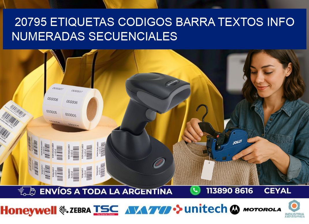 20795 Etiquetas Codigos Barra Textos Info Numeradas Secuenciales