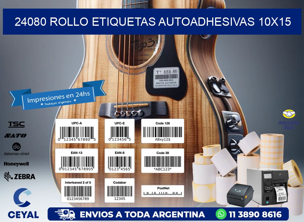 24080 Rollo Etiquetas autoadhesivas 10x15