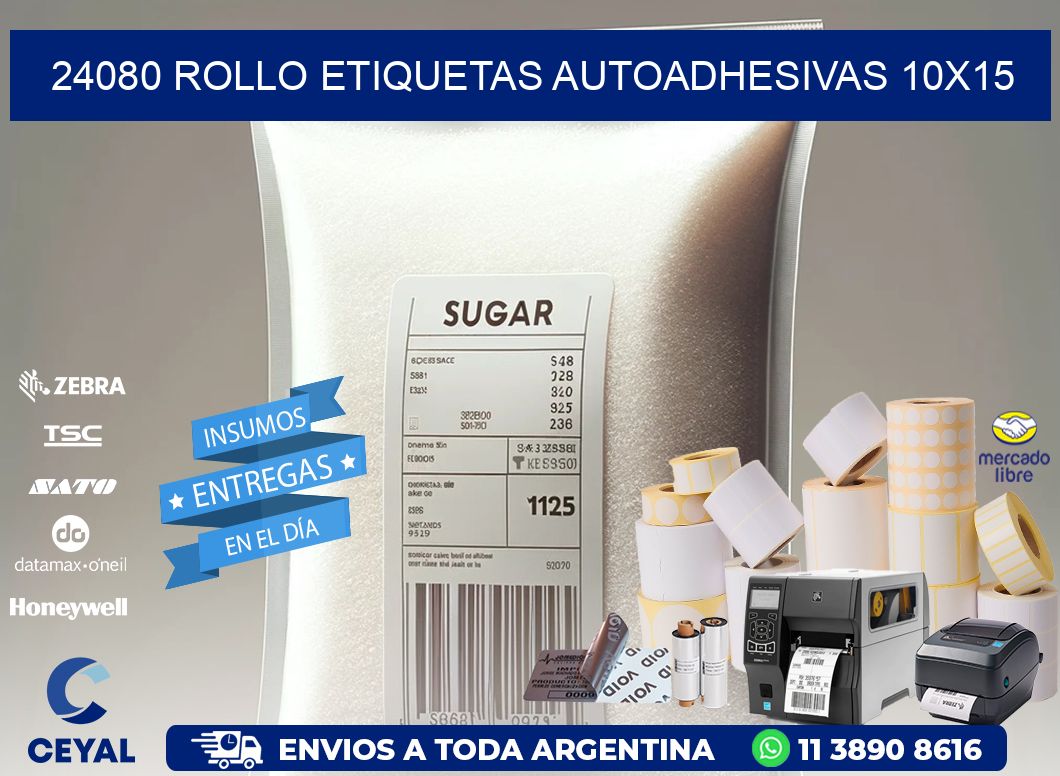 24080 Rollo Etiquetas autoadhesivas 10x15