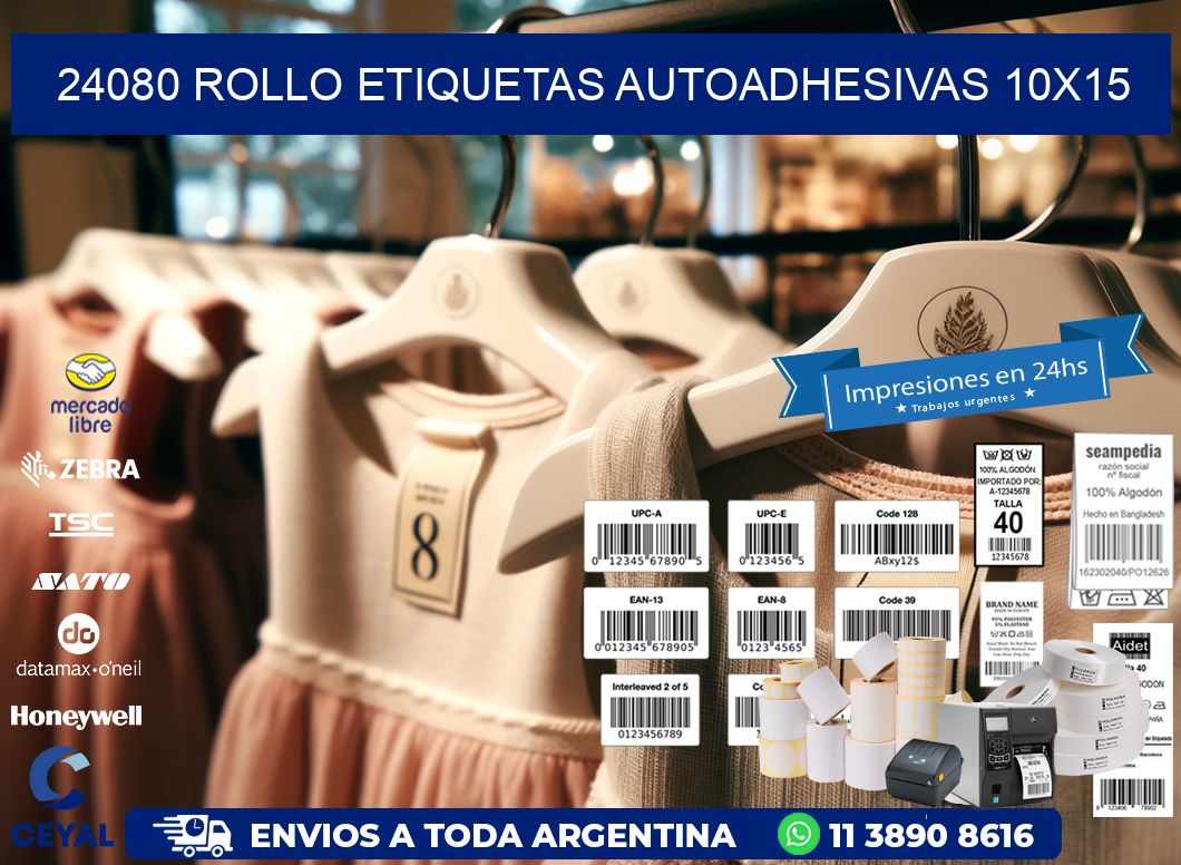 24080 Rollo Etiquetas autoadhesivas 10x15