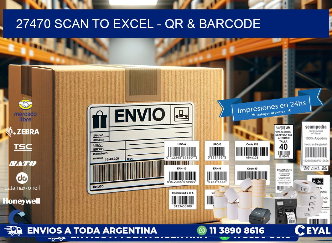27470 Scan to Excel - QR & Barcode