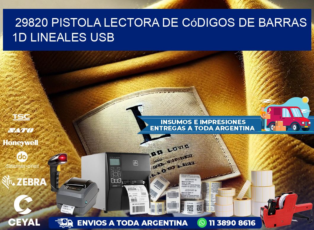 29820 Pistola Lectora De Códigos De Barras 1d Lineales Usb