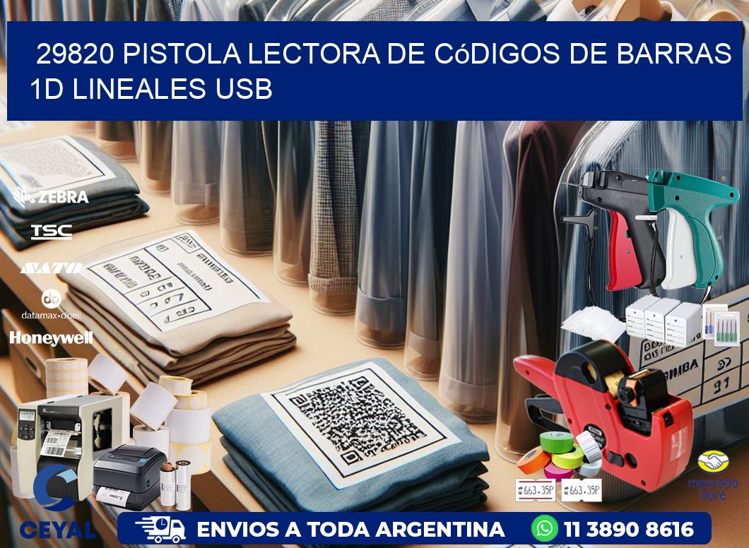 29820 Pistola Lectora De Códigos De Barras 1d Lineales Usb