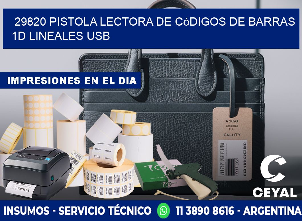 29820 Pistola Lectora De Códigos De Barras 1d Lineales Usb