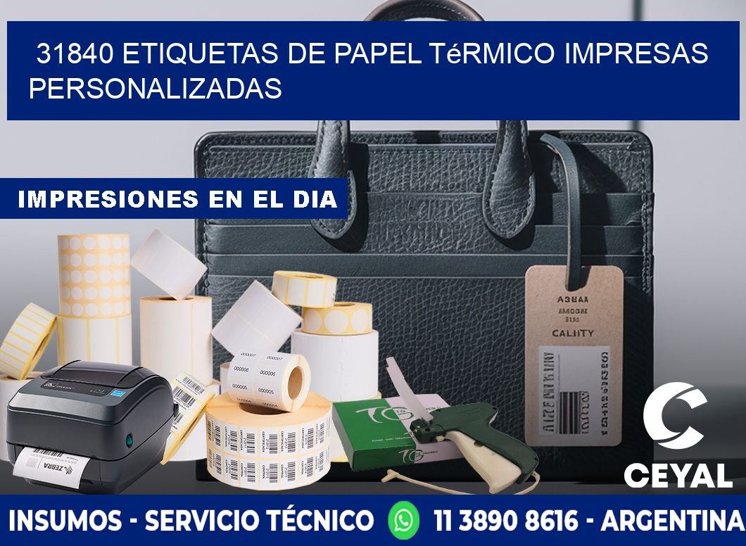 31840 Etiquetas de papel térmico impresas personalizadas