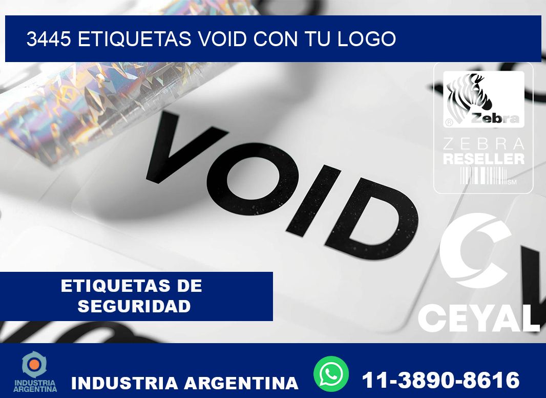 3445 etiquetas void con tu logo