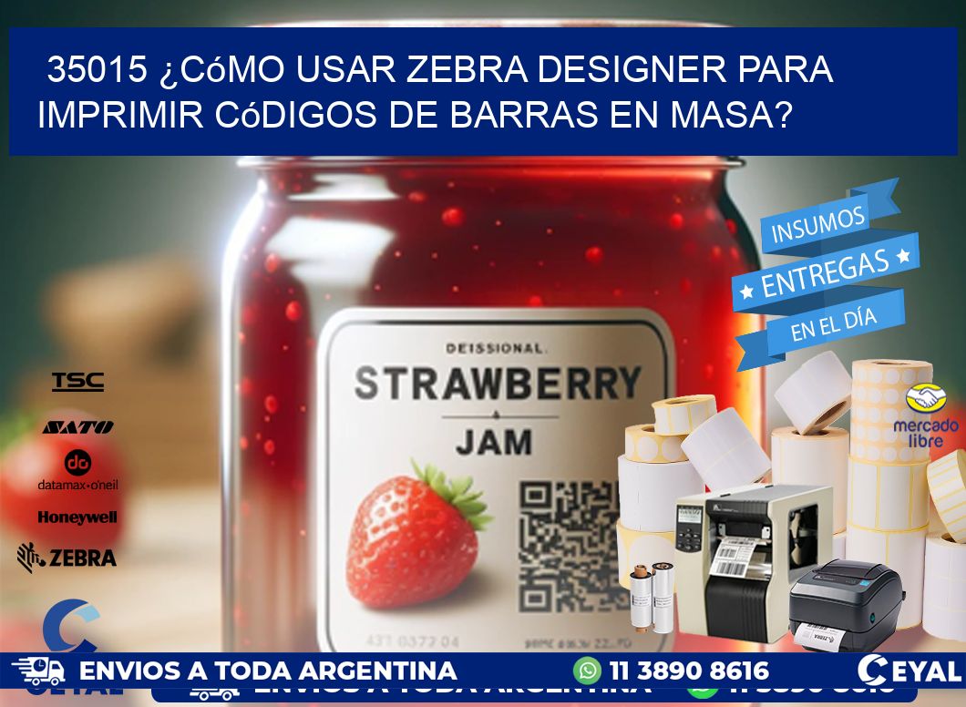 35015 ¿Cómo usar Zebra Designer para imprimir códigos de barras en masa?