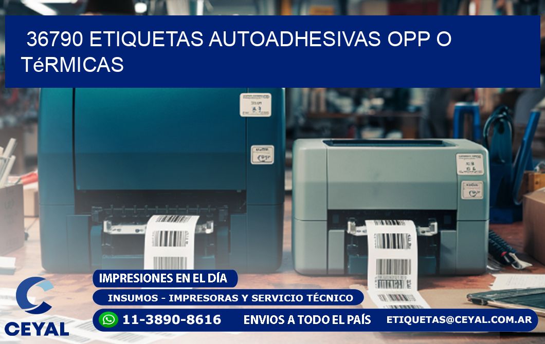 36790 etiquetas autoadhesivas opp o térmicas