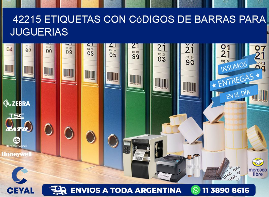 42215 etiquetas con códigos de barras para juguerias