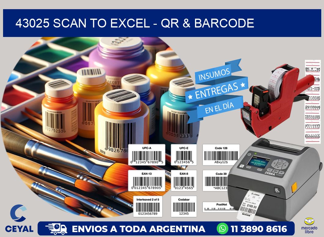 43025 Scan to Excel - QR & Barcode