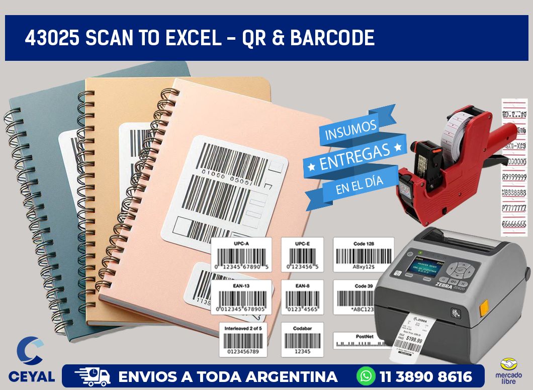 43025 Scan to Excel - QR & Barcode