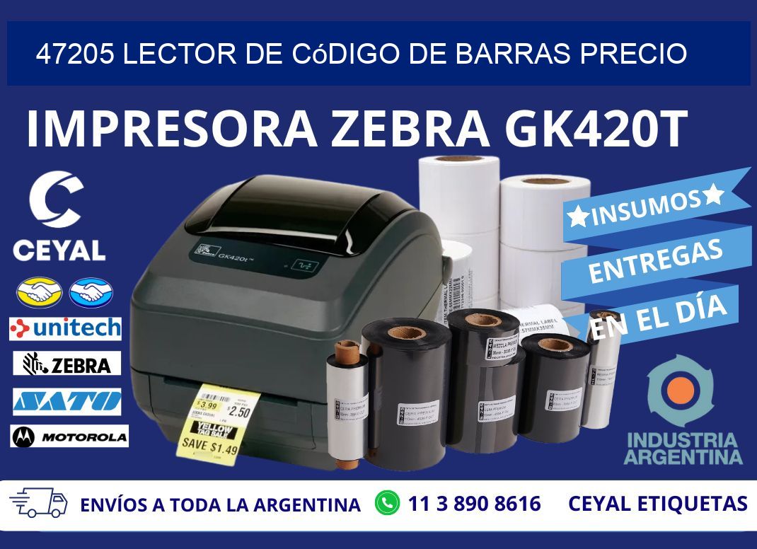 47205 Lector de código de barras precio