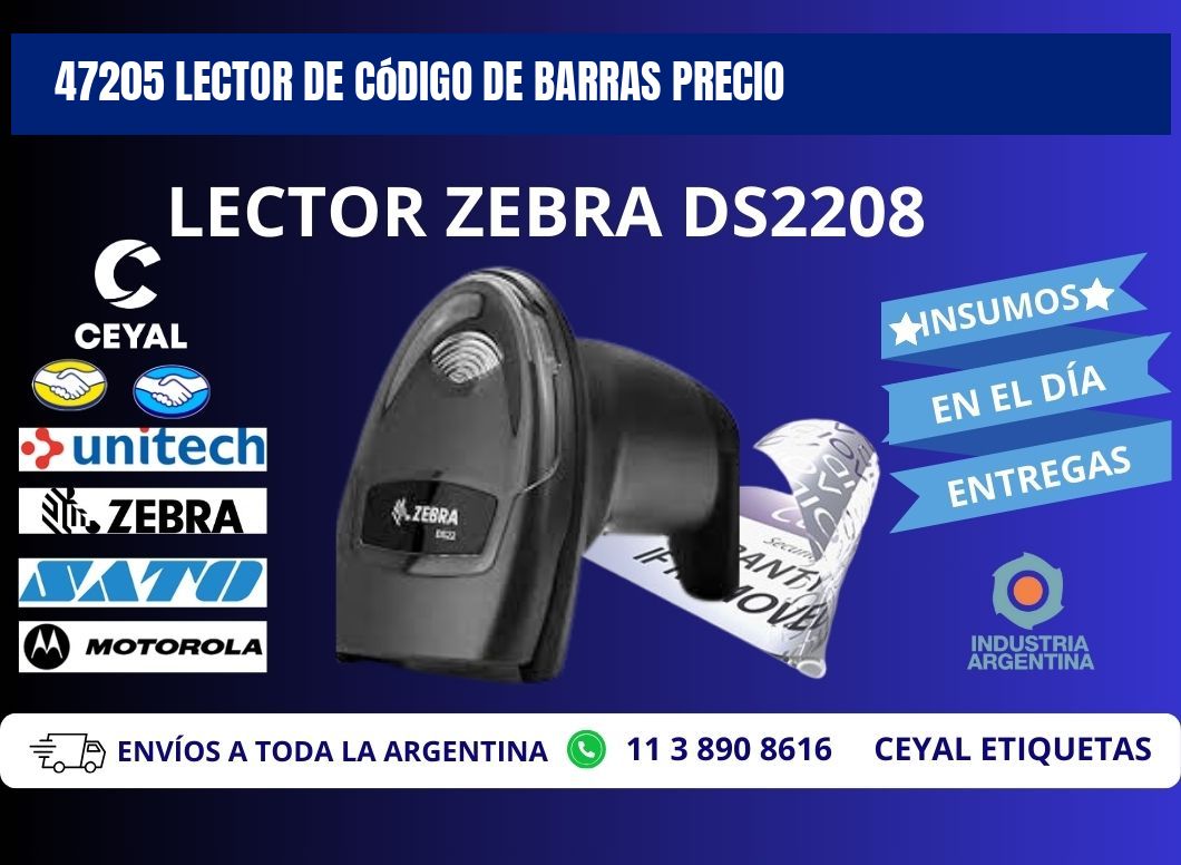 47205 Lector de código de barras precio
