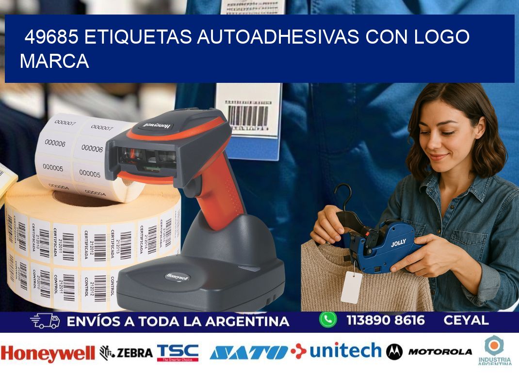 49685 etiquetas autoadhesivas con logo marca