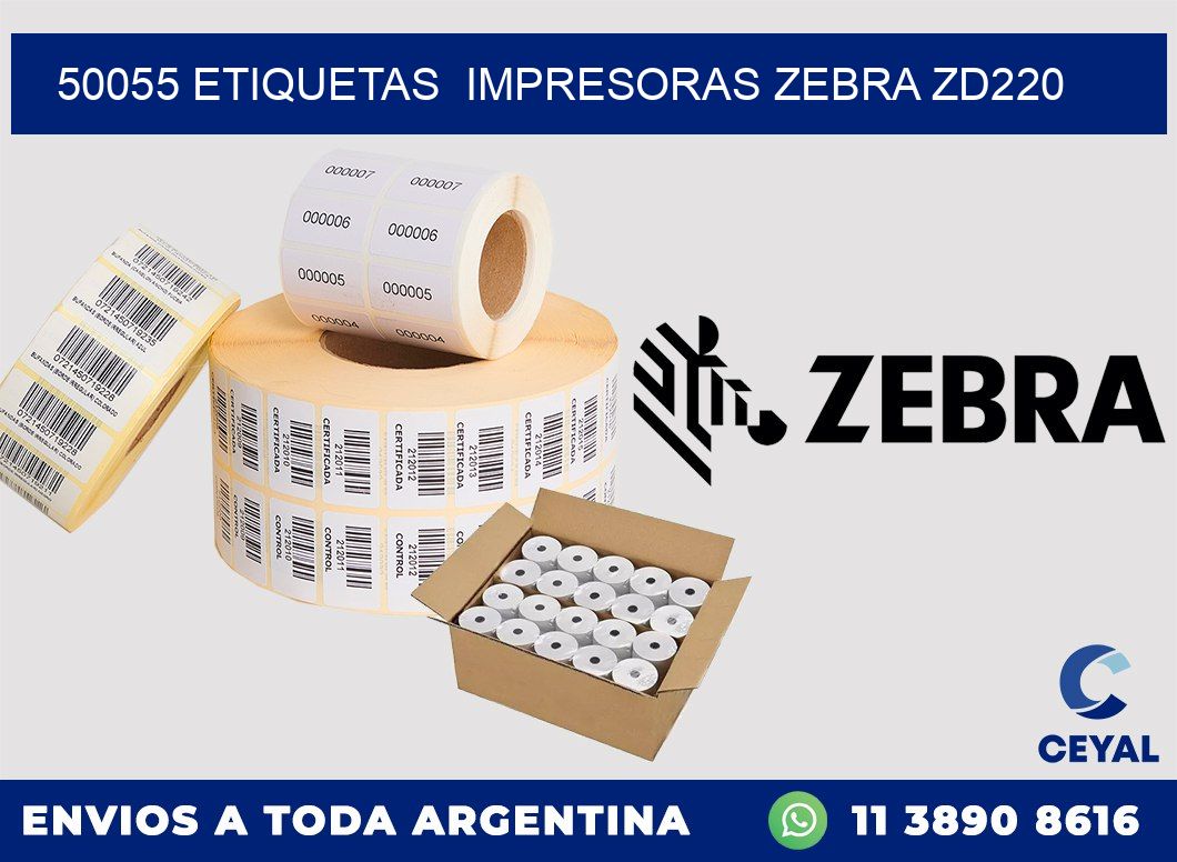 50055 etiquetas impresoras zebra zd220