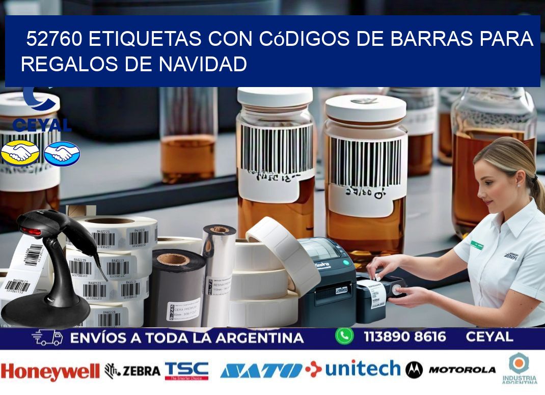52760 etiquetas con códigos de barras para regalos de navidad