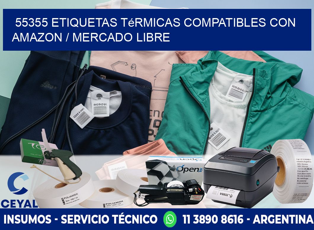 55355 etiquetas térmicas compatibles con Amazon / Mercado Libre